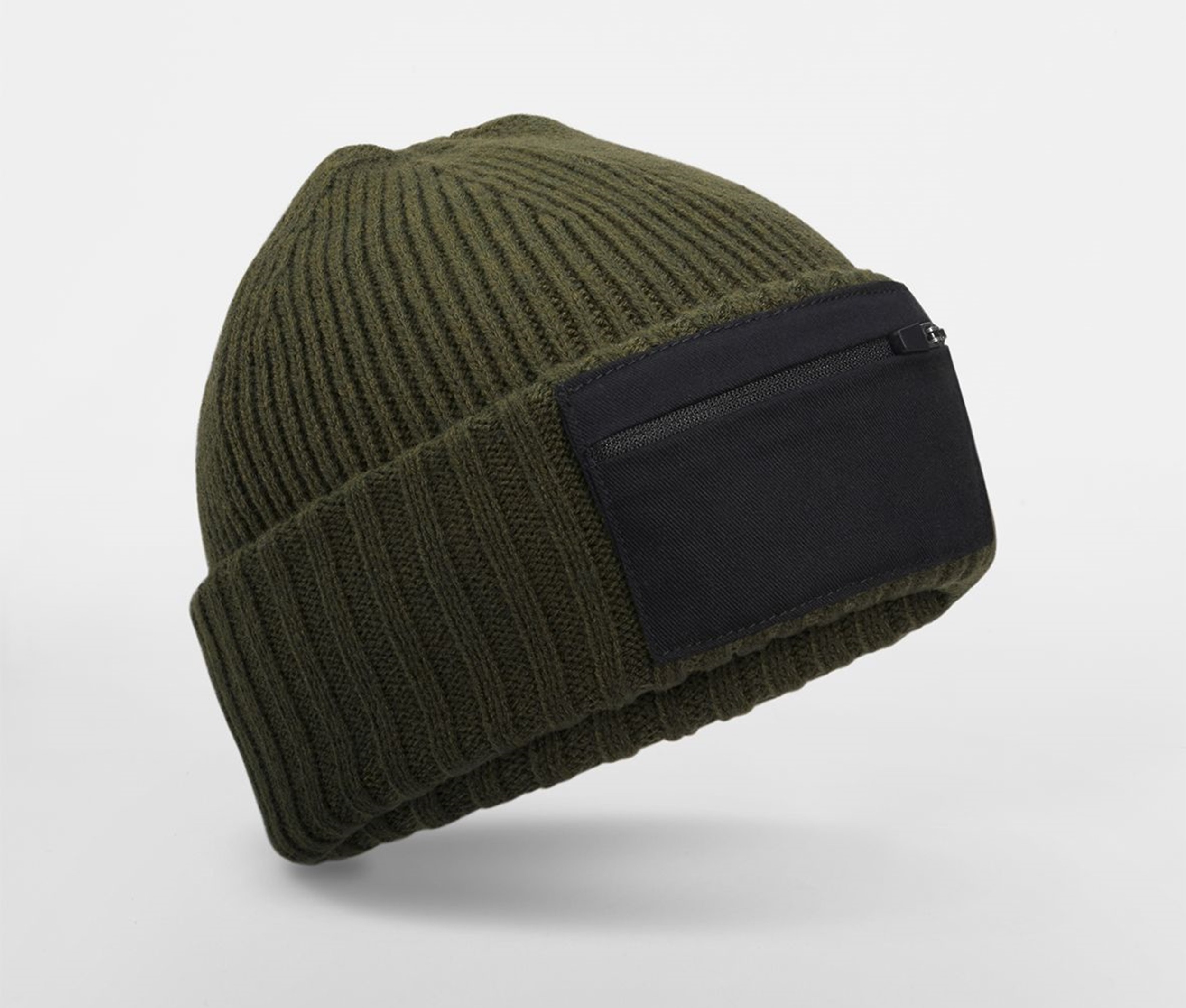 BF334R_0R_front ZIP PATCH BEANIE – Image 1
