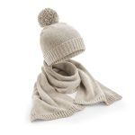 KNITTED SCARF AND BEANIE GIFT SET