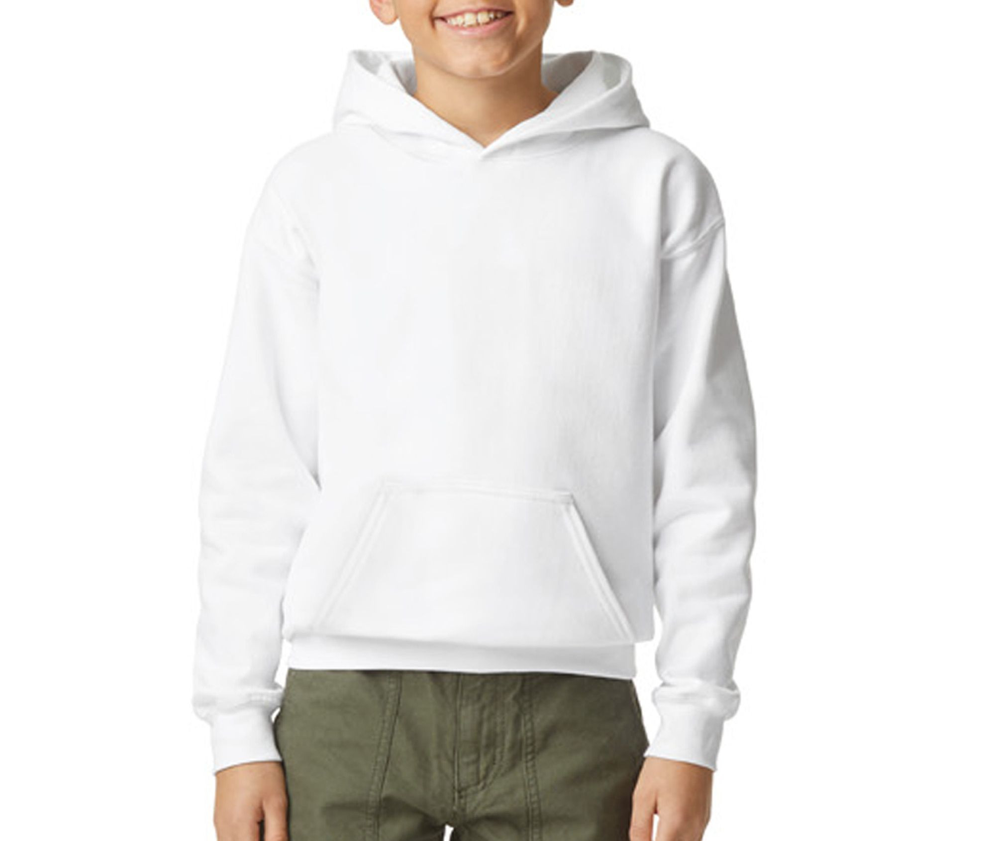 GNSF5B_00_front SOFTSTYLE® MIDWEIGHT FLEECE YOUTH HOODIE – Image 1