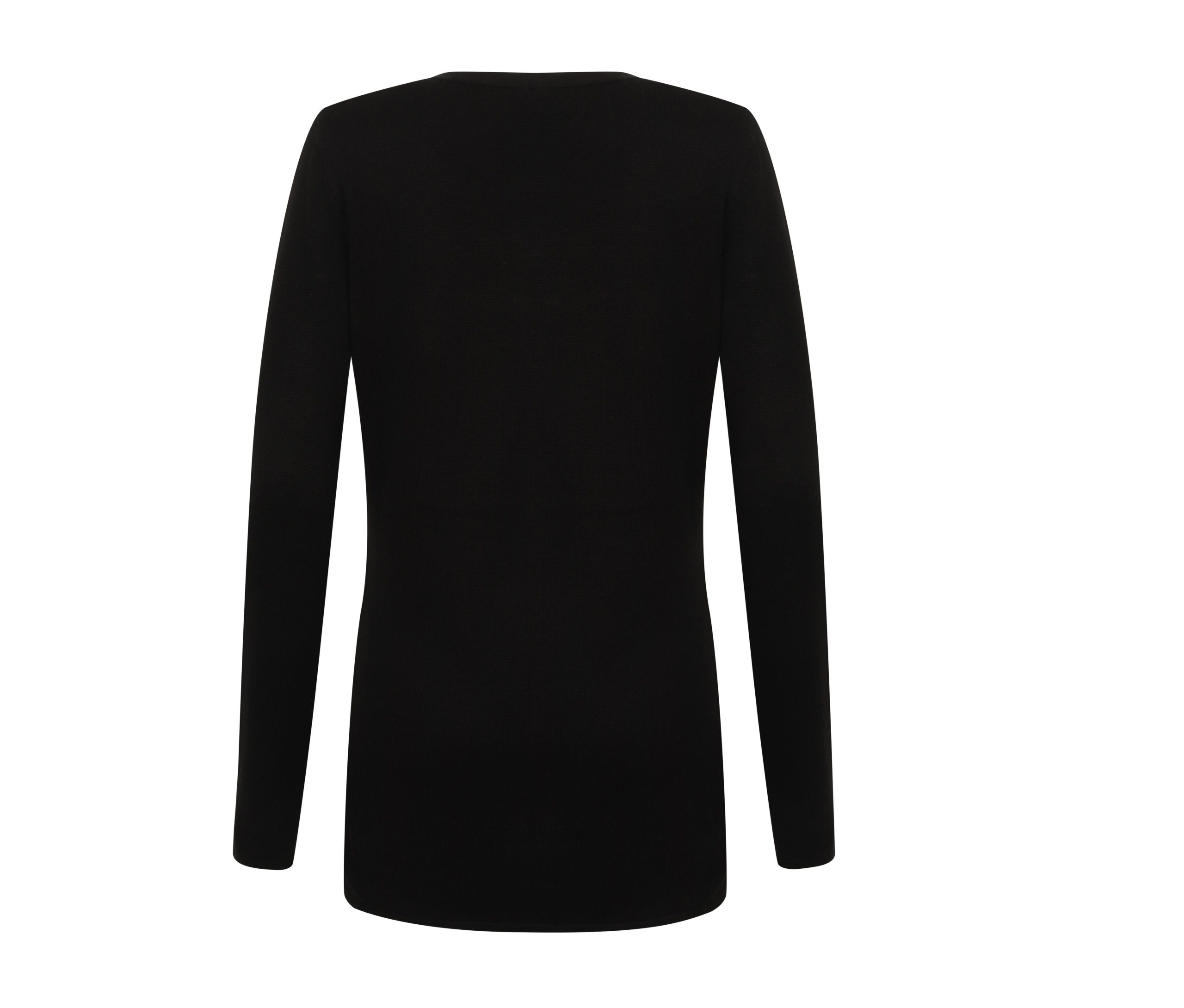 HY723_15_back LADIES V BUTTON CARDIGAN – Image 1