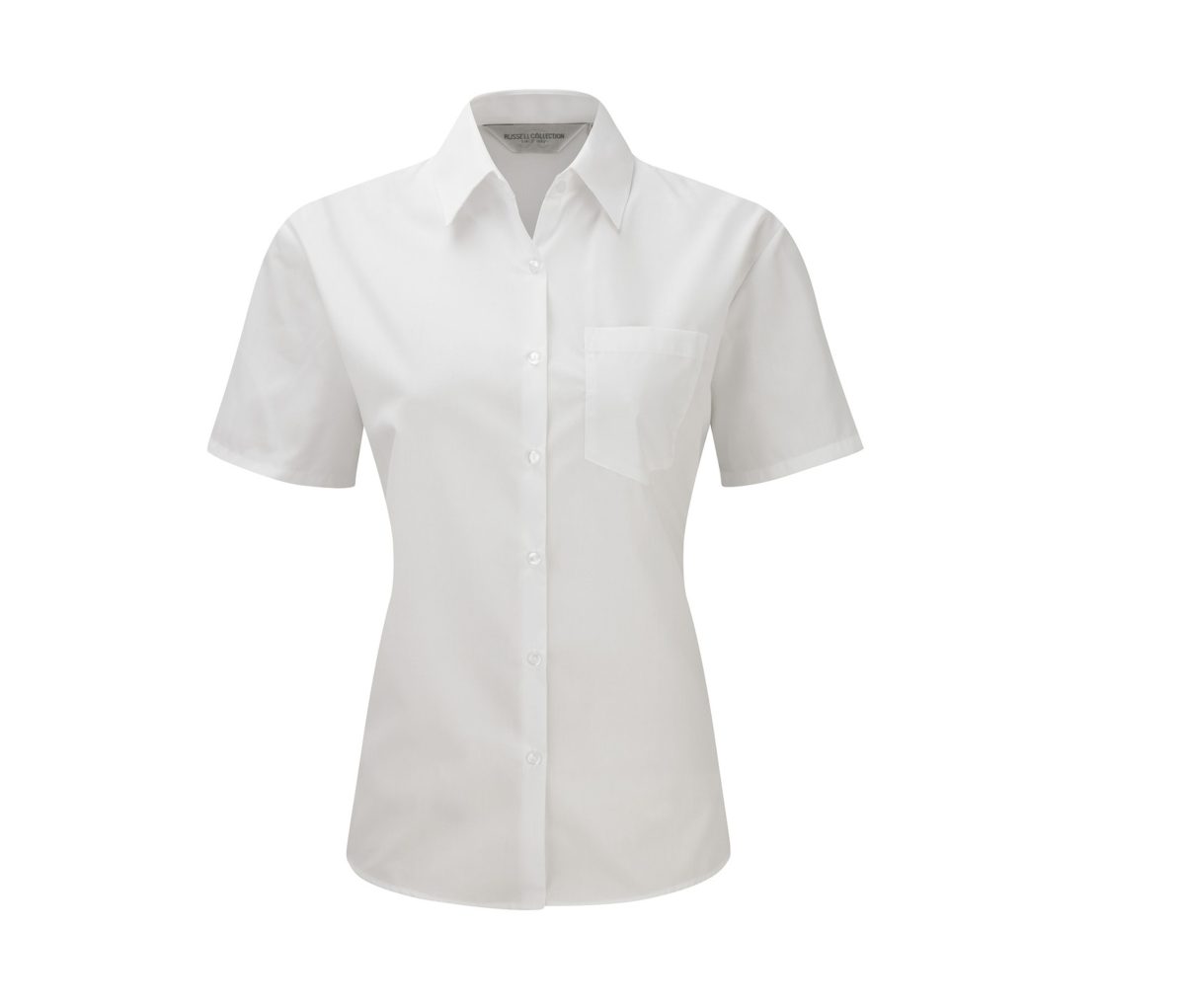 LADIES' SHORT SLEEVE CLASSIC POLYCOTTON POPLIN SHIRT – Image 3