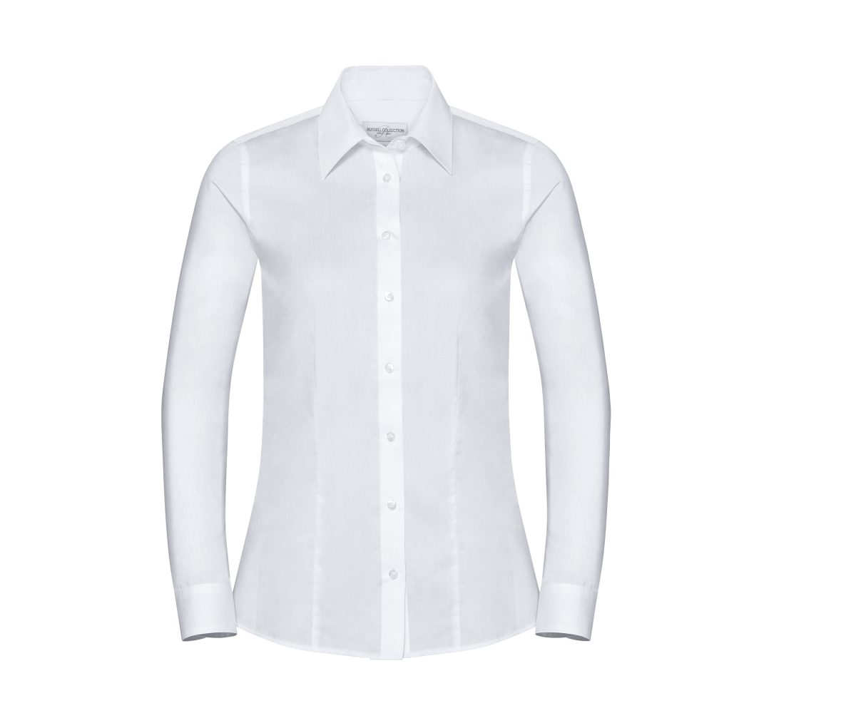 LADIES' LONG SLEEVE TAILORED HERRINGBONE SHIRT – Image 3