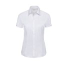 LADIES' SHORT SLEEVE TAILORED HERRINGBONE SHIRT – Image 3