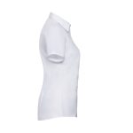 LADIES' SHORT SLEEVE TAILORED HERRINGBONE SHIRT