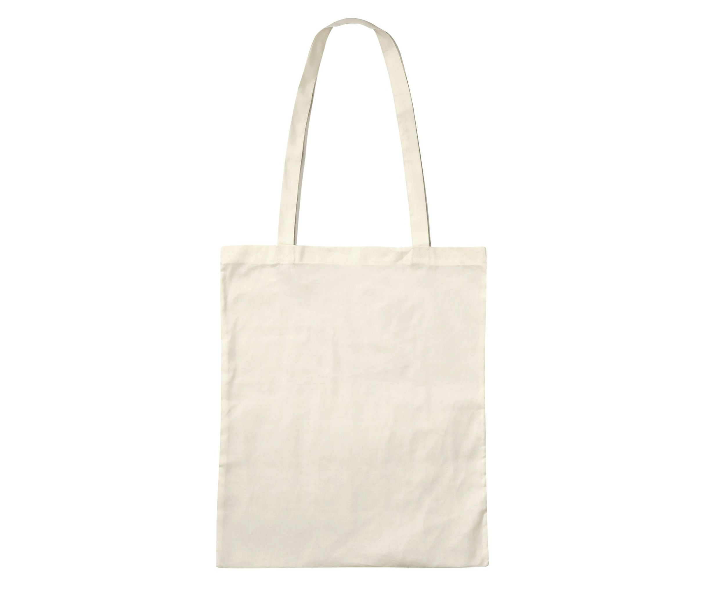LS42B_40_front LONG HANDLE PROMO SHOPPER COTTON BAG – Image 1