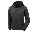 RECYCLED 3-LAYER PRINTABLE WOMENS HOODED SOFTSHELL – Image 2