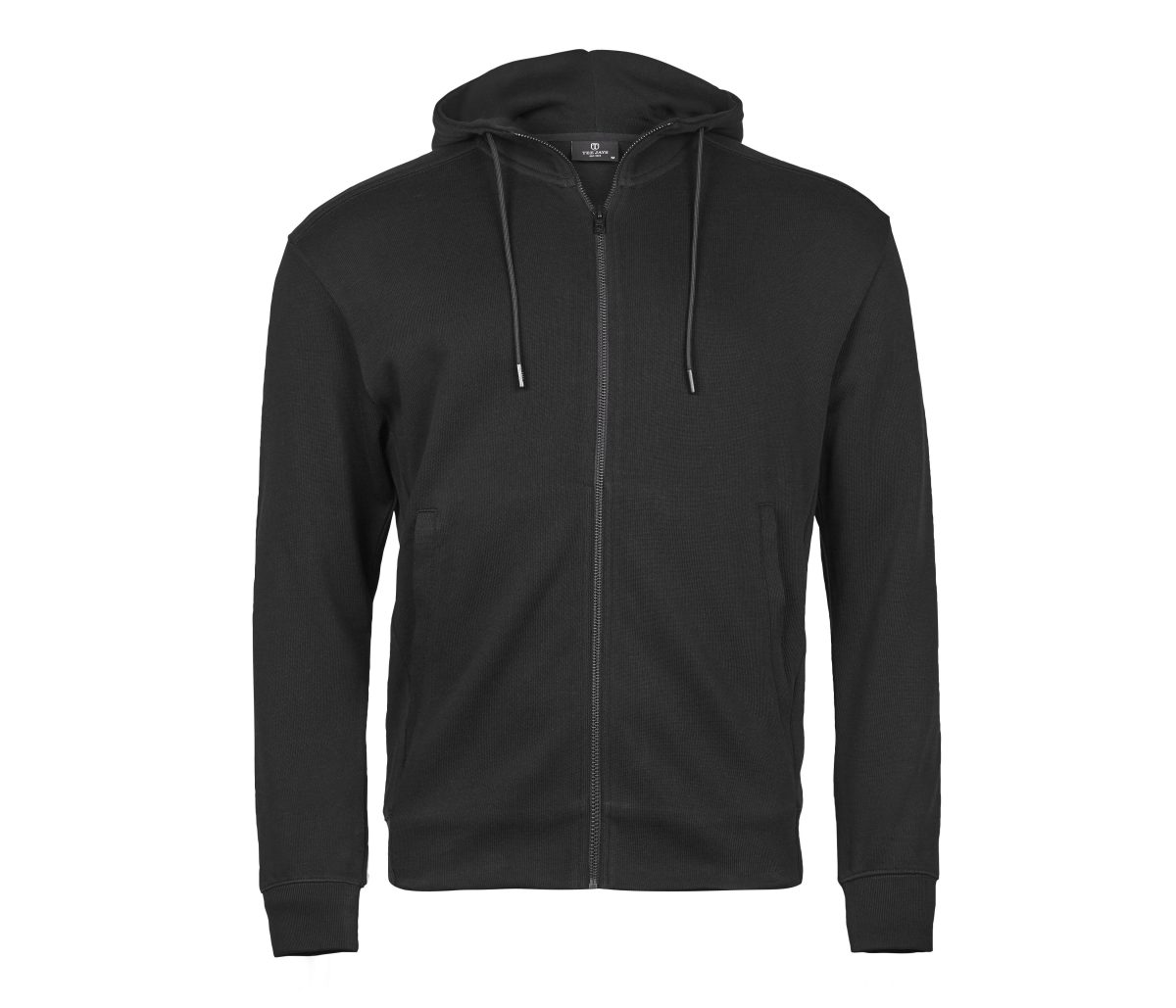 RIBBED INTERLOCK HOODED FULL ZIP – Image 2