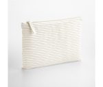 STRIPED ORGANIC COTTON ACCESSORY POUCH