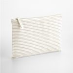 STRIPED ORGANIC COTTON ACCESSORY POUCH