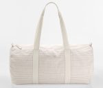 STRIPED ORGANIC COTTON BARREL BAG – Image 2