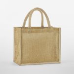 NATURAL STARCHED JUTE MIDI TOTE