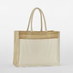 COTTON POCKET NATURAL STARCHED JUTE SHOPPER